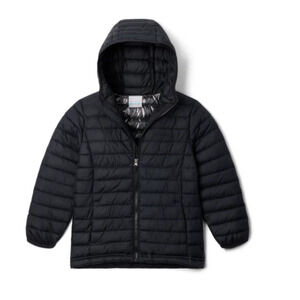 Columbia Jacket Youth Large 14/16 Black Hooded Omni-Heat Puffer Winter Coat Warm